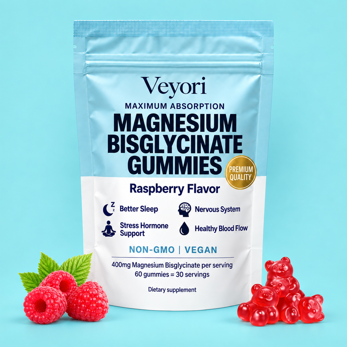 TTC Stress & Sleep Support — Magnesium Bisglycinate Gummies